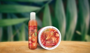 Комплект Pomegranate & Papaya Ексфолиант за тяло + Душ Гел